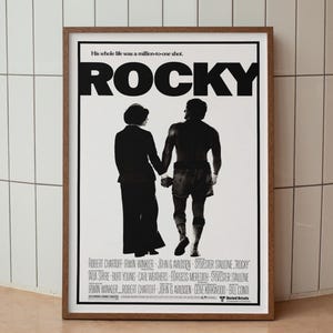Rocky Poster – Digital Download, Classic Boxing Movie Wall Art, Sylvester Stallone Print, Minimalist Film Decor, Vintage Sports Poster