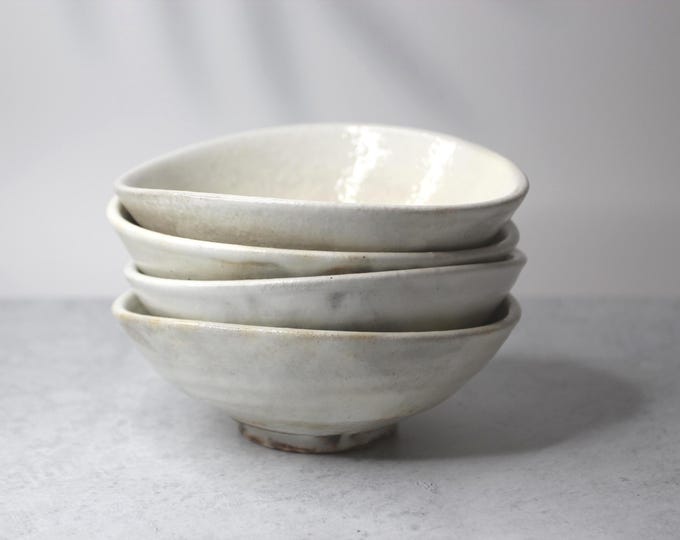Handmade Shigaraki Kohiki Bowl: Japanese Wabi Sabi Stoneware