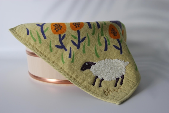 Embroidered Gauze Cotton Handkerchief: Japanese Animal Towel Gift