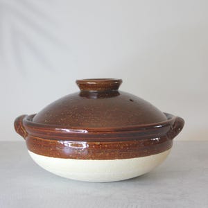 Olla grande de barro japonés Ko-Iga Donabe / Apta para gas, horno y microondas