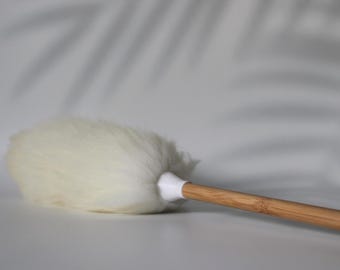 Wool Duster: Handmade Natural Static-Free Bamboo Handle