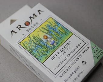 Japanese Incense Cones: Herb Garden Scent - 20 Min Burn Time