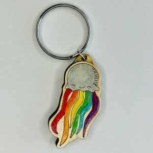 Cute Jellyfish Keychain, Key Ring, Ocean Lover Gift