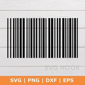 Barcode PNG Svg Dxf Eps Files for DIY Projects | Instant Download, Printable Design, Crafting Templates & More
