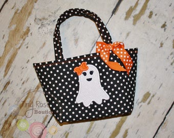 Dottie the Ghost - Baby's First Trick or Treat Tote - Can Be Personalized