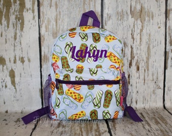 Toddler Backpack - Summer Book Bag - Personalized School Bag, Mini Backpack