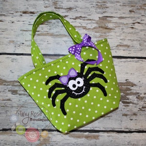 Spider Halloween Trick or Treat Tote Bag - Can Be Personalized