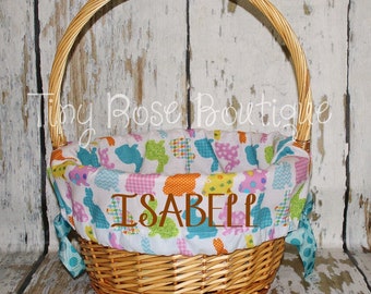 Easter Basket Liner- Bunny Face - Comes Personalized