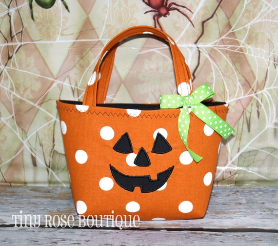 Halloween Pumpkin Trick or Treat Tote Bag - Baby's First Halloween