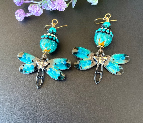 Colorful butterfly earrings discount
