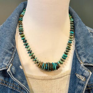 Turquoise and Labradorite Beaded Necklace