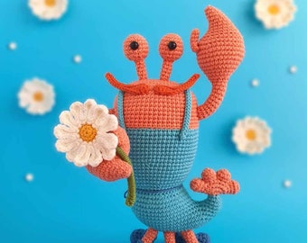 Adorable motif au crochet (PDF) Larry le homard, Amigurumi