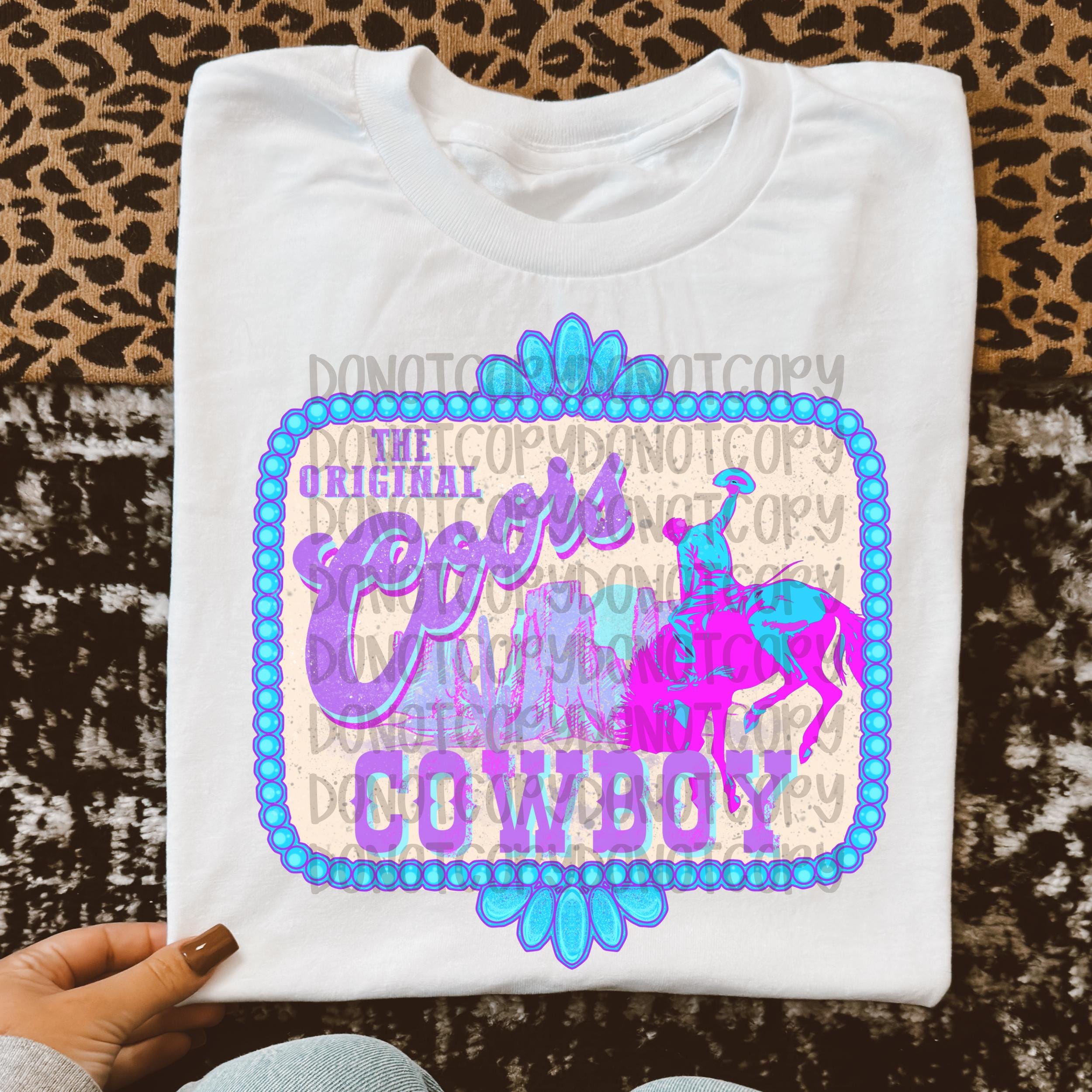 The original neon cowboy western trendy digital download png design