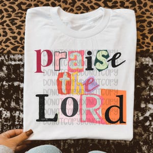 Lodate il Signore, design alla moda per ragazze cristiane, download digitale png