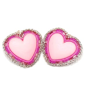 Pink Heart Earrings