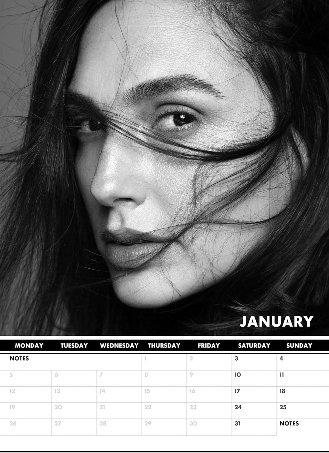 Gal Gadot Calendrier 2026 à Spirales Format A3