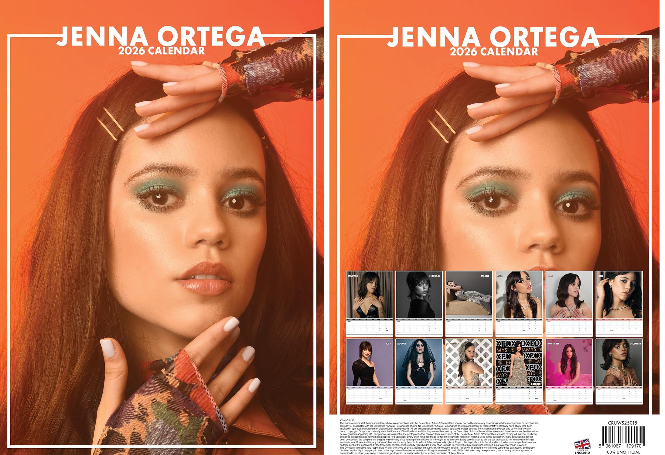 Discover Jenna Ortega 2026 Wall Calendar A3 Photography Print