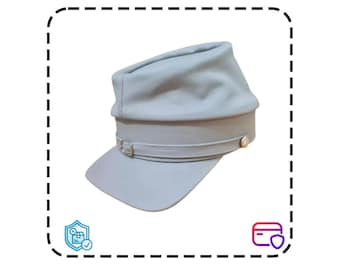 Handmade Leather Civil War Kepi Hat: Reenactment, Militaria Collectible