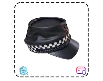 Handmade Leather Kepi Hat: 19th Century Civil War Replica