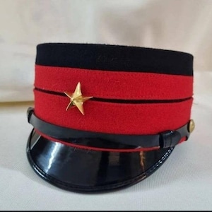 Japanese Army Type 45 Officer Service Cap – Imperial Military Hat Replica, WWI WWII Uniform Collectible for Cosplay, Reenactment, Display
