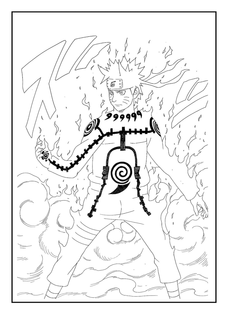 Anime Coloring Book - Etsy