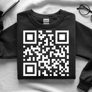 QR Code PNG Funny Message Design, Black and White QR Code Art, Instant Download PNg File for Shirts, shirt png message funny png, shirt png