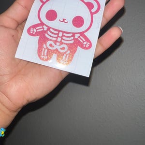 Panda (Esqueleto), Adesivo de Vinil Brilhante