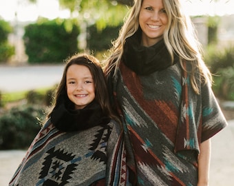 INSTANT DOWNLOAD- Merry Poncho (Child sizes 12 /18 months to 12 and Adult 1 Size) PDF Sewing Pattern and Tutorial