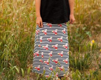 INSTANT DOWNLOAD- Super Simple Maxi Skirt (Sizes 4 to 12) PDF Sewing Pattern and Tutorial