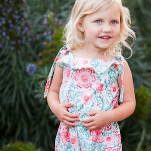 INSTANT DOWNLOAD- Cancun Romper Top (Sizes 9/12 months to 12) PDF Sewing Pattern and Tutorial