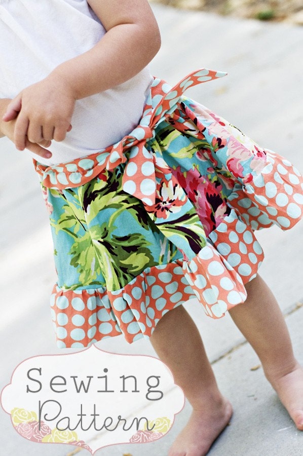 INSTANT DOWNLOAD- Happy Skirt (Sizes 3/6 months to 6) PDF Sewing Patt…