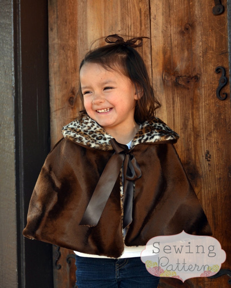 INSTANT DOWNLOAD Holly Cape Sizes 9/12 months to 8 PDF Sewing Pattern and Tutorial image 1