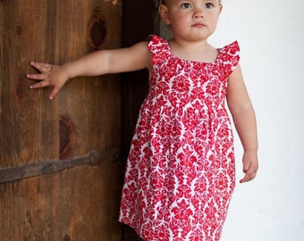 INSTANT DOWNLOAD- Tatum Dress (Size 12/18 months to Size 10) PDF Sewing Pattern and Tutorial