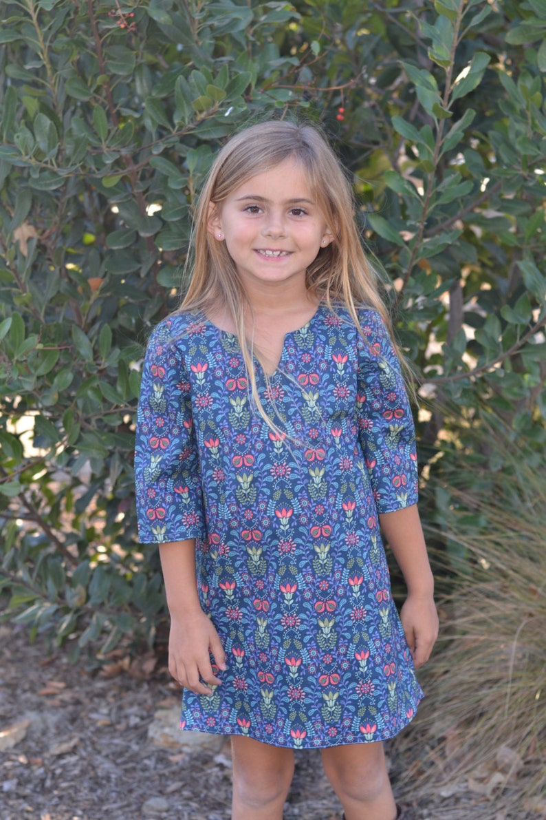 INSTANT DOWNLOAD Sophia Tunic Dress Sizes 12/18 months to 10 PDF Sewing Pattern and Tutorial image 3
