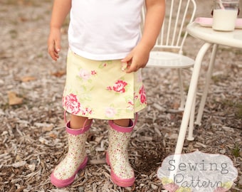 INSTANT DOWNLOAD- Sweetie Wrap Skirt (Sizes 12/18 months to Size 6) PDF Sewing Pattern and Tutorial