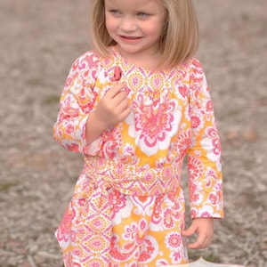 INSTANT DOWNLOAD Allie Dress sizes 12/18 months to 7 PDF Sewing Pattern and Tutorial image 1