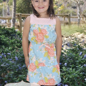 DESCARGA INSTANTE- Vestido Tori (Tallas 12/18 meses a 8) Patrón de costura PDF y Tutorial