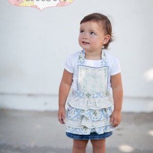 Ruffle Apron Child pattern (Sizes 1/2, 3/4, 5/6, 7,8, 9/10) Sewing patterns and Tutorial
