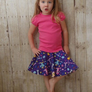 INSTANT DOWNLOAD Super Simple Skirt Sizes 6/12 months to 6 PDF Sewing Pattern and Tutorial image 3
