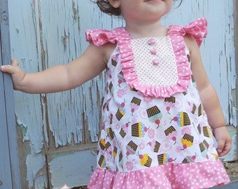 INSTANT DOWNLOAD- Reese Dress (sizes 6/12 months to 8) PDF Sewing Pattern and Tutorial