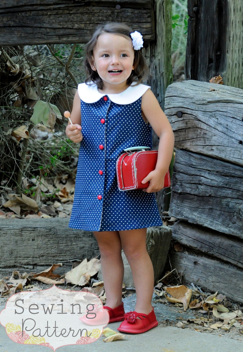 INSTANT DOWNLOAD Madeline Dress & Shirt Size 12/18 to Size 10 PDF Sewing Pattern and Tutorial image 3