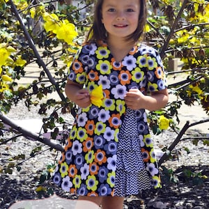 INSTANT DOWNLOAD Zoe Dress Sizes 12/18 months to 8 PDF Sewing Pattern and Tutorial image 1