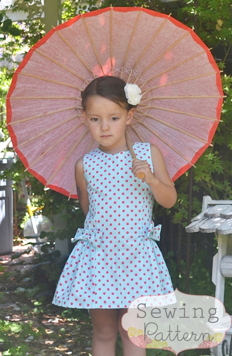 INSTANT DOWNLOAD Morgan Dress sizes 12/18 months to 8 PDF Sewing Pattern and Tutorial image 1