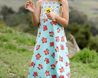 INSTANT DOWNLOAD- Halley Maxi Dress (Size 2T to Size 8) Pdf Sewing Pattern and Tutorial