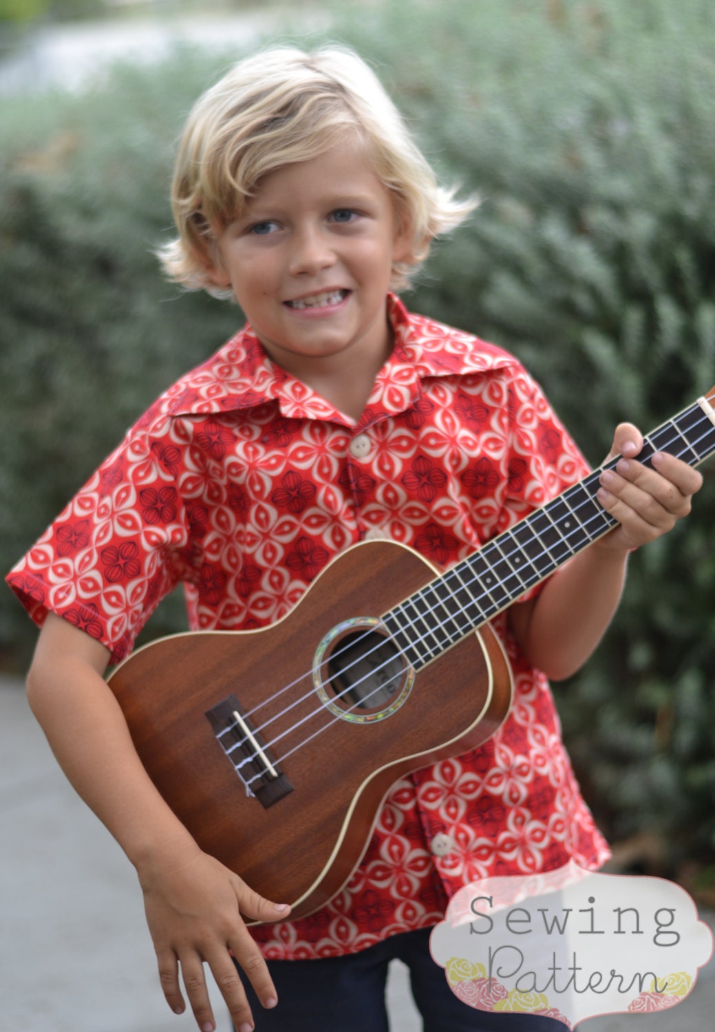 INSTANT DOWNLOAD- Asher Shirt (Size 2T to 5) Pdf Sewing Pattern and T…