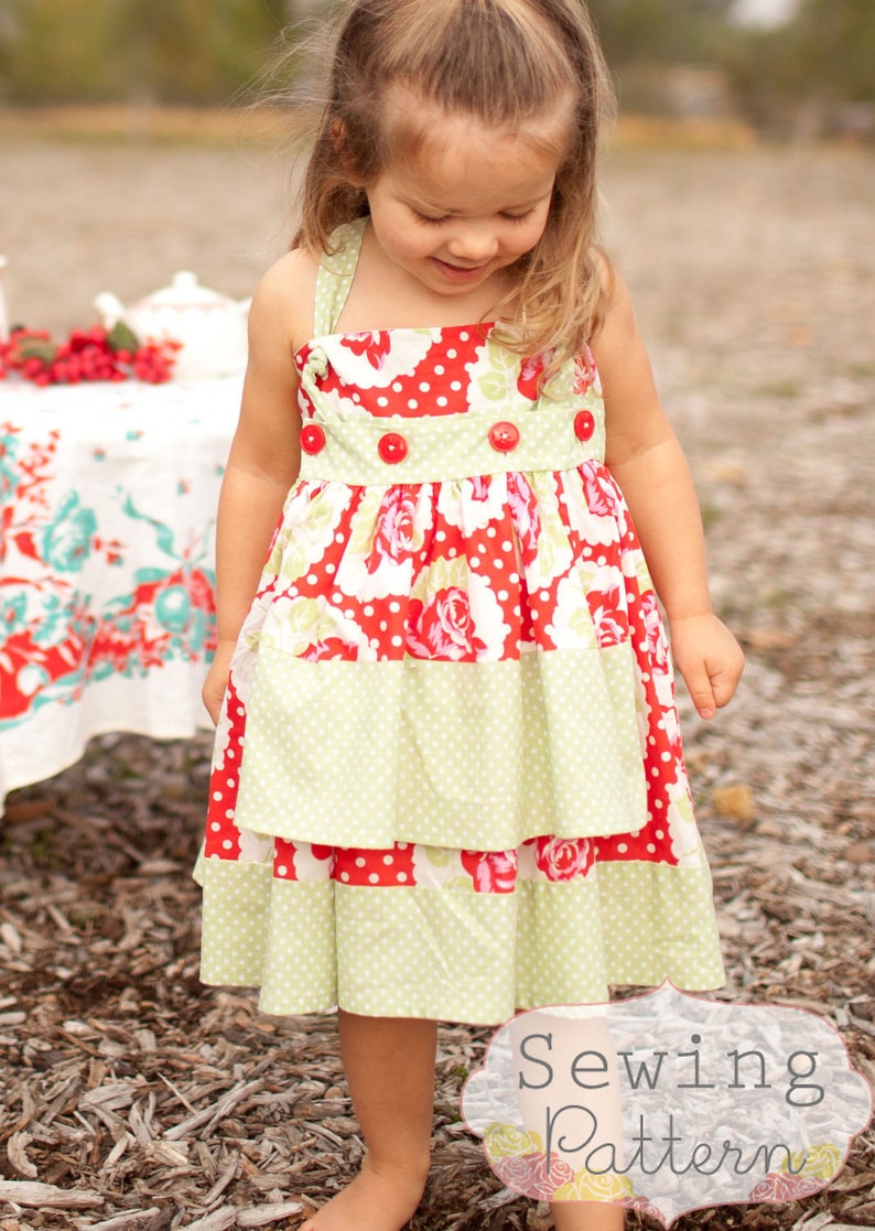 INSTANT DOWNLOAD Knot Dress Sizes 6/12 months to Size 6 PDF Sewing Pattern and Tutorial image 3