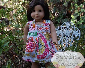 INSTANT DOWNLOAD- Harper Reversible Doll Dress PDF Sewing Pattern and Tutorial