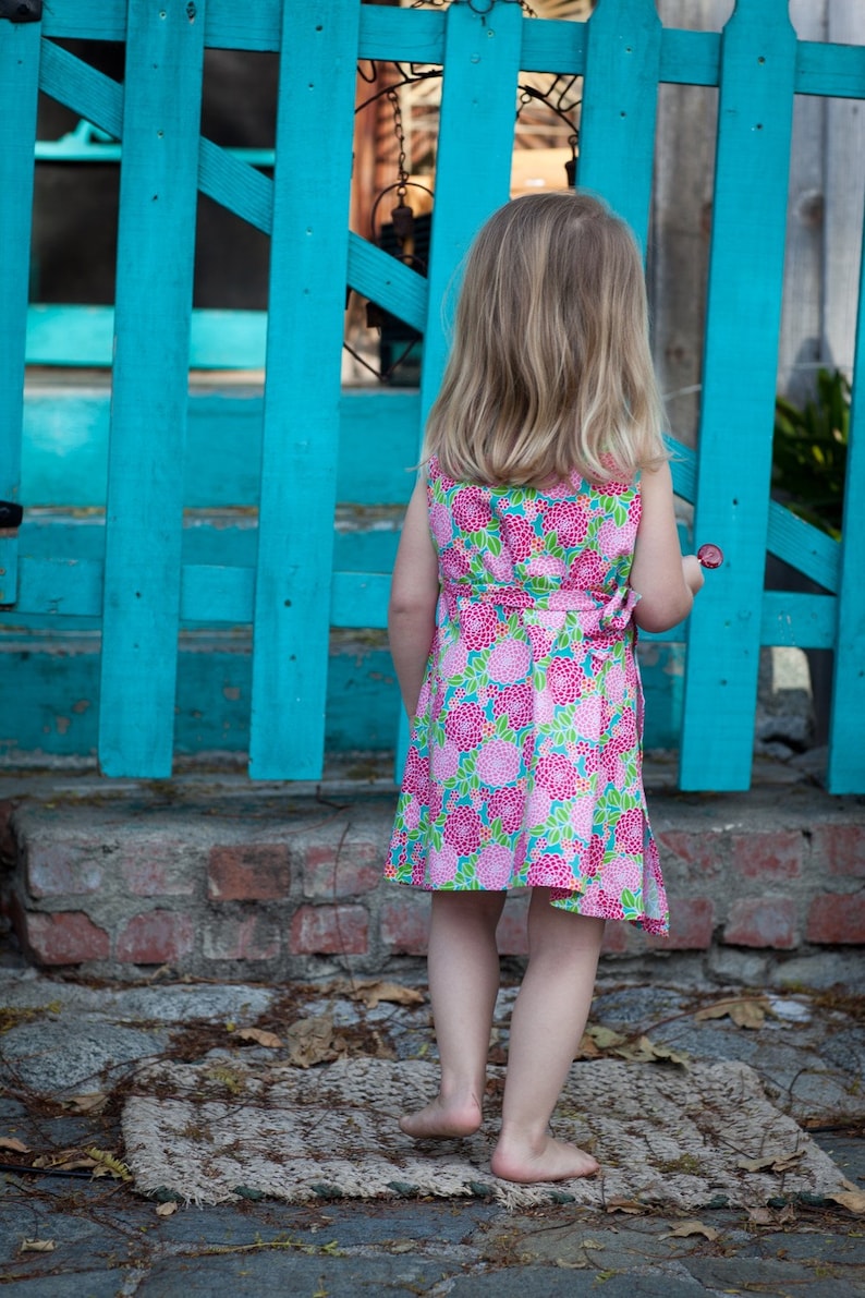 INSTANT DOWNLOAD Kate Wrap Around Dress Size 6-9 months to Size 6 PDF Sewing Pattern and Tutorial image 2