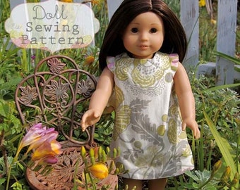 INSTANT DOWNLOAD- Elsie Doll Dress PDF Sewing Pattern and Tutorial