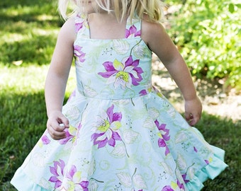 INSTANT DOWNLOAD- The Twirly Dress (Size 1 to 10) PDF Sewing Pattern and Tutorial
